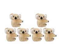 EPIGEIST 6 Fermagli per Chioma Koala in Peluche Marrone, Piccoli Accessori Kawaii per Donna, Clip Chioma Morbide e Leggere per Uso Quotidiano e Feste