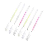 EPIGEIST 6 pezzi Penne per Sopracciglia per Tracciatura Precisa Punta Fine per Linee Pulite Penne Professionali per Microblading e Disegno Sopracciglia Bianco Rosa Verde per Principianti