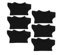EPIGEIST 6 Pezzi Shirt per Orso di Peluche Nera in Cotone Morbido per Pupazzi Imbottiti Maglietta Base per Vestiti Fai da Te Orsetti Stuffed Animal