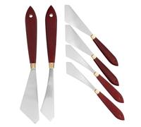 EPIGEIST 6 pezzi Spatole per Pittura con Manico in Legno Raschietti per Miscelazione Colori ad Olio e Acrilici Utensili Artisti Leggeri e Portatili per Tela e Materiali Artistici