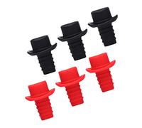 EPIGEIST 6 pezzi Tappi Silicone per Bottiglie di Vino Riutilizzabili Tappi Sigillanti Ermetici in Rosso e Nero Accessori Cucina per Conservazione di Vino Olio e Bevande