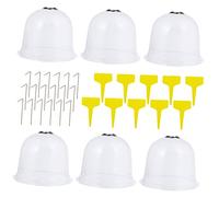 EPIGEIST 6pezzi Copertura Cupola per Piante Giardinaggio con Etichette Piante e Chiodi Fissaggio Protezione Cupola per Pianta