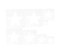 EPIGEIST 8 Pezzi Stencil Stelle Riutilizzabili in Plastica Pet Modelli Dipinti Mano per Vetri e Artigianato Facili da Pulire e Versatili per Decorazioni Te