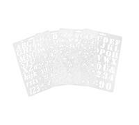 EPIGEIST 8pezzi Stencil di Lettere Alfabeto per Pittura su Parete Numeri e Modelli per Artigianato Decorazioni Murali Spray e Pirografia