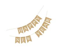 EPIGEIST Bandierine Decorative per Capodanno Striscione da Appendere in Festone con Lettere Happy Year per Feste e Decorazioni Interne ed Esterne