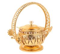 EPIGEIST Barattolo Resistente ad Alta Temperatura Multiuso Set in Ferro e Vetro Oro Stile Vintage Elegante per Condimenti per Cucina Domestica e Cottura in Famiglia