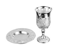 EPIGEIST Calici Shabbat Placcati Eleganti per Celebrazioni Religiose e Festive Coppa Vino Judaica Shabbos Regalo Raffinato per Ospiti e Speciali