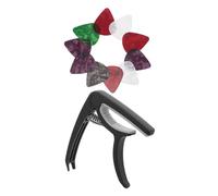 EPIGEIST Capotasto per Chitarra Acustica ed Elettrica con Meccanismo Quick Release Veloce e Precisa Include Plettri Colorati per Ukulele Mandolino Banjo e Basso Accessori Leggeri e Compatti