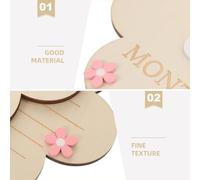 EPIGEIST Cartelli Mensili per Ragazzo Ragazza in Legno Fiori Set da 2 Biglietti di Annuncio per Tappe di Crescita da 1 a 12 Mesi Oggetti di Scena per Foto Shower e Registrazione Ricordi