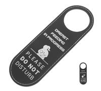 EPIGEIST Cartello da Appendere per Porta Cameretta in Materiale Similpelle Bifacciale 240X80 MM Targa Identificativa Stanza Madre con Avviso “Silenzio Per Favore” Resistente per Casa