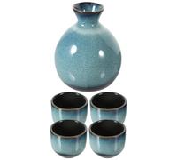 EPIGEIST Ceramica Sake Cups And Pot Stile Giapponese Classico Resistente al Calore per Uso Domestico Tazzine e Brocca per Servizio Sake con Colori Casuali Colore Casuale Colore Casuale
