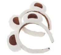 EPIGEIST Cerchietto Orecchie da Orso Polare in Peluche 2 Pezzi Accessorio Chioma Morbido e Elastico per Trucco Lavaggio e Costume per Halloween Cosplay Feste e Uso Quotidiano Adulto e