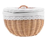 EPIGEIST Cestino in Vimini per Snack e Pane con Fodera Bianca Resistente e Decorativo per Conservare Dolci Frutta e