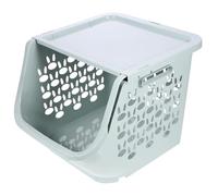 EPIGEIST Cestino Portaoggetti da Cucina Cavo in Plastica Riutilizzabile, Organizer per Frutta e Verdura Ampio Volume, Porta Sacchetti per Cassetto per Cucina, Soggiorno e Ufficio, Colore