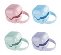 EPIGEIST Contenitore Porta Ciuccio 4 Pezzi in Plastica Pp Portatile e Facile da Attaccare per Passeggini e Borse Pannolini Chiusura Sicura e Colore Assortito Colore Casuale