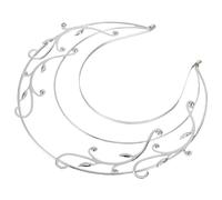 EPIGEIST Copricapo da Dea Tre Strati Cerchietto da Principessa e Fascia Foglie per Capelli Tiara da Sposa per Feste di Matrimonio Copricapo Vintage per Donna