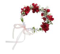 EPIGEIST Coroncina di Fiori Scarlatti Regolabile per Capelli da Sposa e Festa Accessorio Elegante e Leggero con Fiori Artificiali Realistici Decorazione Durevole e Confortevole per Donna e