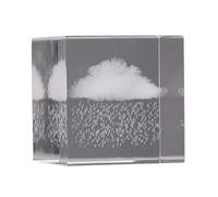 EPIGEIST Cristallo Curativo da Tavolo Trasparente Cubo di Cristallo Artistico Compatto per Decorazioni Soggiorno Ufficio e Matrimonio Lucidato Adatto a Casa e Scrivania