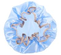 EPIGEIST Cuffia da Doccia Donna in Poliestere e Peva, Doppio Strato, Protezione Chioma, Elasticità e Comfort per Doccia e Sauna, Colore Blu