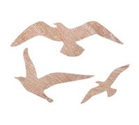 EPIGEIST Decorazione da Parete 3 Pezzi Uccelli in Legno Density Board, Facile da Montare, Tema Rustico Costiero per Casa al Mare, Scultura a Forma di Rondine e Marino