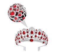 EPIGEIST diadema nuziale fasce di strass per il matrimonio delle donne Testamento del matrimonio barocco gioiello vestito Diademi coroncina sposa tiara nuziale copricapo femminile rosso