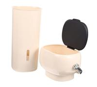 EPIGEIST Dispenser Automatico Bicchieri Usa e Getta da Parete Porta Bicchieri con Coperchio Protettivo Supporto per Tazze Installazione senza Design Minimalista Beige