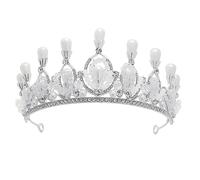 EPIGEIST Fascia di di strass perla nuziale perla d'epoca Nozze adulto diadema e corone nuziali copricapo da sposa per matrimonio decorazioni coroncina sposa da sposa Argento