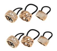 EPIGEIST Fermagli per Coda di Cavallo Accessori Eleganti e Chic 6 Pezzi in Plastica Oro, Adatti a Diversi Tipi di Chioma per Uso Quotidiano