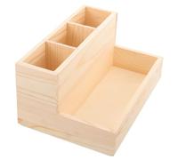 EPIGEIST Organizer Cosmetico in Legno per Unghie e Trucco Scatola Multifunzione per Pennelli Cotton Fioc e Accessori Design Stabile e Salve Spazio per Camera e Bagno