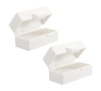 EPIGEIST Organizer per Batterie a Bottone Generiche, Custodia Porta Batterie Bianca Compatta da 2 Pezzi con Scomparti Sicuri per Stoccaggio Portatile e Uso Quotidiano