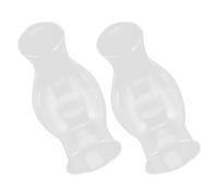 EPIGEIST Paralume in Vetro per Lampada a Olio Vintage 7,5 Cm Diametro, Ricambio 2 Pezzi Supporto a Quattro Artigli, Resistente Alte Temperature, per Casa, Campeggio ed Emergenze