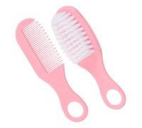 EPIGEIST Pettine e Spazzola Ragazzo Rosa Denti Rotondi Protettivi per Delicati Antistatico e Durevole Favorisce Circolazione e Sviluppo Cerebrale Kit Neonata Femmina