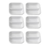 EPIGEIST Piatti per Condimenti in Ceramica Bianca 8 Cm, Set 6 Pezzi, Piatti Piccoli per Snack e Salse, Contenitori per Spezie Fondo Stabile, Adatti per Uso Domestico e Riutilizzabile