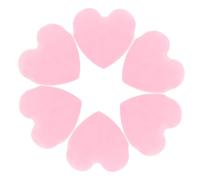 EPIGEIST Piumino Per Cipria a Forma Di Cuore Rosa 6 Pezzi Morbido Compatto Cinturino Per Dita, Per Cipria in Polvere Libera e Trucco Quotidiano