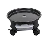 EPIGEIST Portavaso Rotondo con Ruote e Cassettino Estraibile Sottovaso per Fioriere Interno ed Esterno Base Plastica con Freno Trasporto Facile per Piante e Balcone Scuro 4#