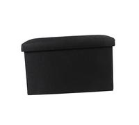 EPIGEIST Pouf Contenitore in Lino Pouf Contenitore Con Piano Per Giocattoli Pieghevole Poggiapiedi Per Camera Da Letto e Soggiorno