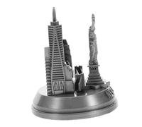 EPIGEIST Scultura in Metallo di Edifici di New York da Collezione, Statuetta Decorativa Vintage per Casa, Supporto Libri Compatto 7x7x8,7 Cm, Ornamento Souvenir per Arredamento Soggiorno e Ufficio