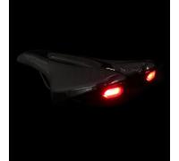 EPIGEIST Sella Bici con Luce in PU Nera, Ammortizzata e Traspirante | Design Ergonomico Scavato, Struttura Ventilata, per Bici Cittadine e Mountain Bike, 1 Pezzo