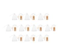 EPIGEIST Set 10 Rosari Cattolici in Legno Croce di Preghiera, Bomboniere per Battesimo e Prima Comunione Sacchetti in Organza e Biglietti di Auguri per Celebrazioni Religiose