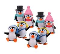EPIGEIST Set 8 Pezzi Mini Pinguino Portachiavi Fai Da Te, Decorazione Paesaggio Bonsai Micro Ornamento Pinguino, Accessorio Regalo Per Casa e Giardino