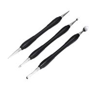 EPIGEIST Set di 3 Utensili per Intaglio della Pelle in Acciaio al Carbonio Bulino Artigianale Testa Conica e Ganci per Incisioni Profonde Strumenti per Timbri e Scultura Adatti per