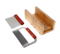 EPIGEIST Set Tagliasapone in Legno Multifunzionale Affettatrice Dritta e Ondulata, Ergonomico e Regolabile per Saponi Artigianali, Utensili per Produzione Sapone Fai da Te e Uso Professionale