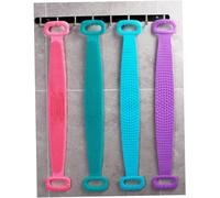 EPIGEIST Spazzola Massaggio Bagno in Silicone Blu con Cinghia Esfoliante Doppio Gancio per Pulizia Profonda Schiena Collo Spalle Asciugamano Doccia Ergonomico per Corpo Secco e Bagnato