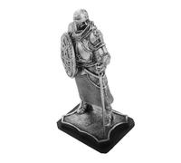 EPIGEIST Statuetta Vintage Cavaliere della Guardia in Resina Argento, Decorazione da Collezione Elegante per Ufficio e Soggiorno Finitura Artigianale Fine