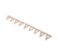EPIGEIST Striscione Cuori in Iuta con Bandierine Triangolari Vintage per Decorazioni Feste Matrimonio Compleanno Shower Outdoor