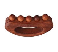 EPIGEIST Strumento per Massaggio Raschiante Gua Sha in Legno Naturale con Struttura Curva e 5 Sfere, Massaggiatore Manuale per Viso, Collo e Gambe, Resistente e Delicato sulla Pelle