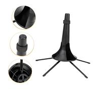 EPIGEIST Supporto per Tromba Professionale in Metallo con Base Piedi Pieghevole Stabile e Portatile per Strumenti Musicali Nero con Supporto Imbottito per Clarinetto e Flugelhorn