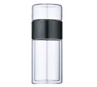 EPIGEIST Tazza da Tè Infusore in Vetro Doppio Strato 300ml, Isolamento Termico e Design Rotondo Raffinato, per Preparare Tè Ovunque