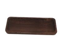 EPIGEIST Vassoio Rettangolare in Legno Rustico 32X12 CM Centrotavola Decorativo Multiuso per Bagno Cucina e Tavolino Porta Cosmetici e Portacandele in Legno Bruciato