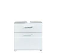 Epikasa Mobile Sotto Lavabo Monte, Truciolare Melaminico, Bianco, 60x58x38 cm